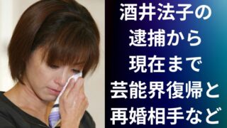 酒井法子の逮捕から現在まで|芸能界復帰と再婚相手など