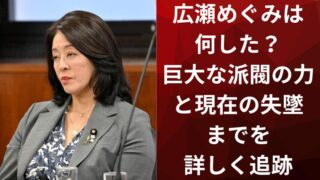 広瀬めぐみは何した？巨大な派閥の力と現在の失墜までを詳しく追跡