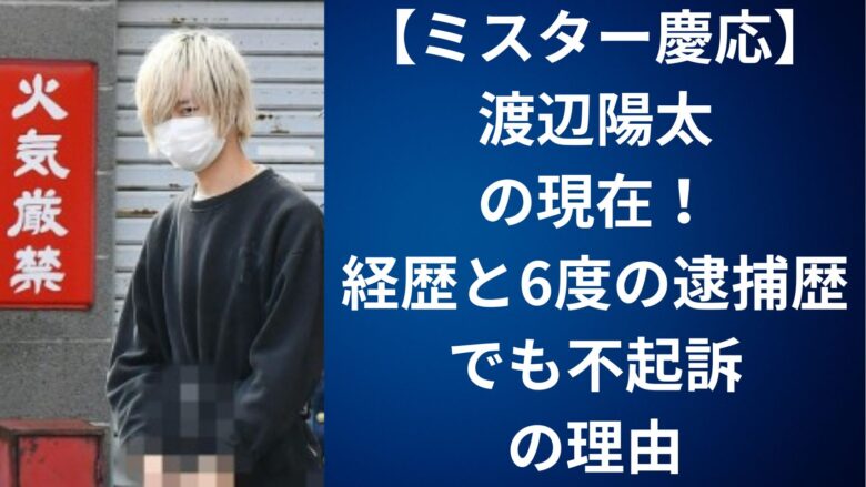 【ミスター慶応】渡辺陽太の現在！経歴と6度の逮捕歴でも不起訴の理由